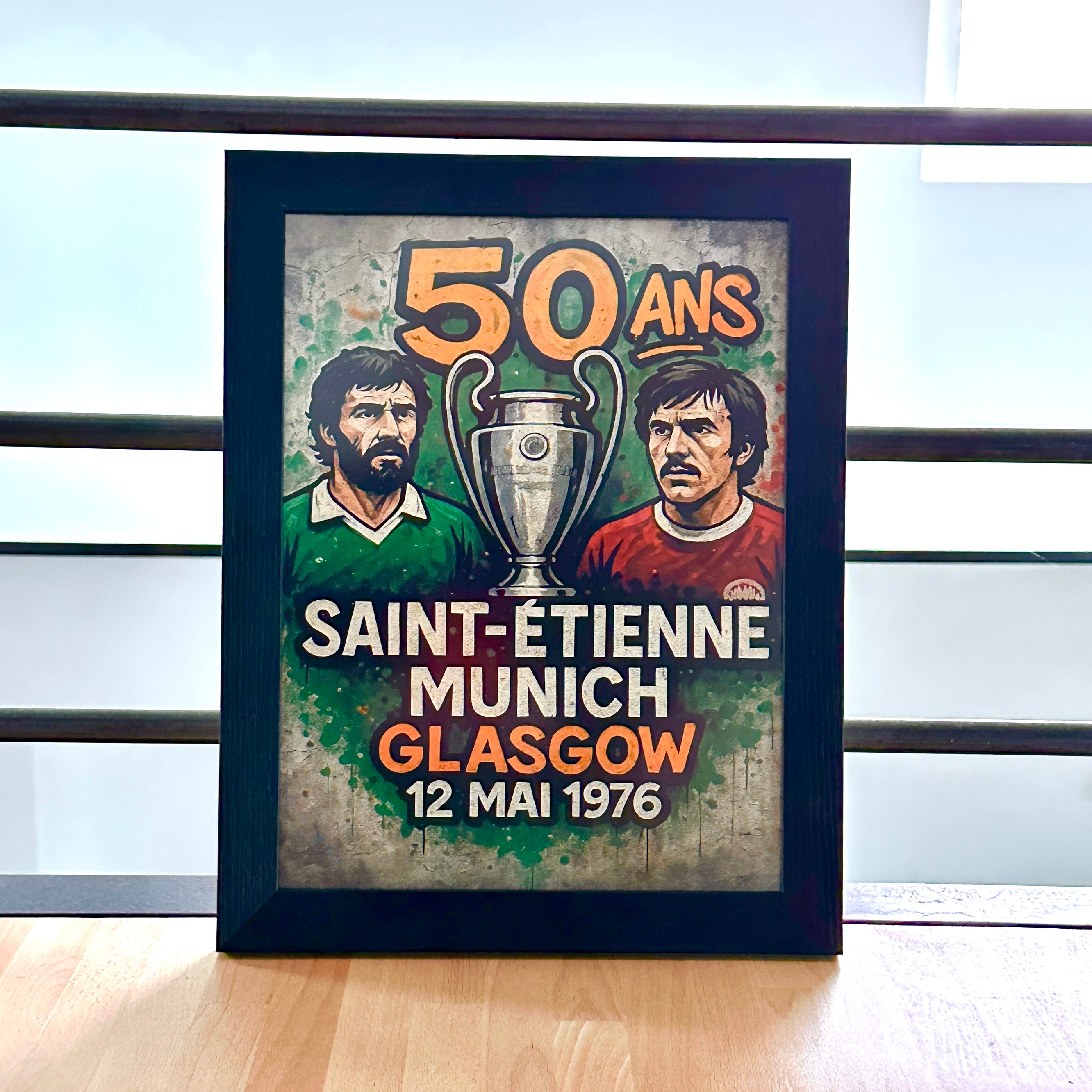 Affiche A3 - “Glasgow 1976 – 50 ans” – Édition Coupe des clubs champions
