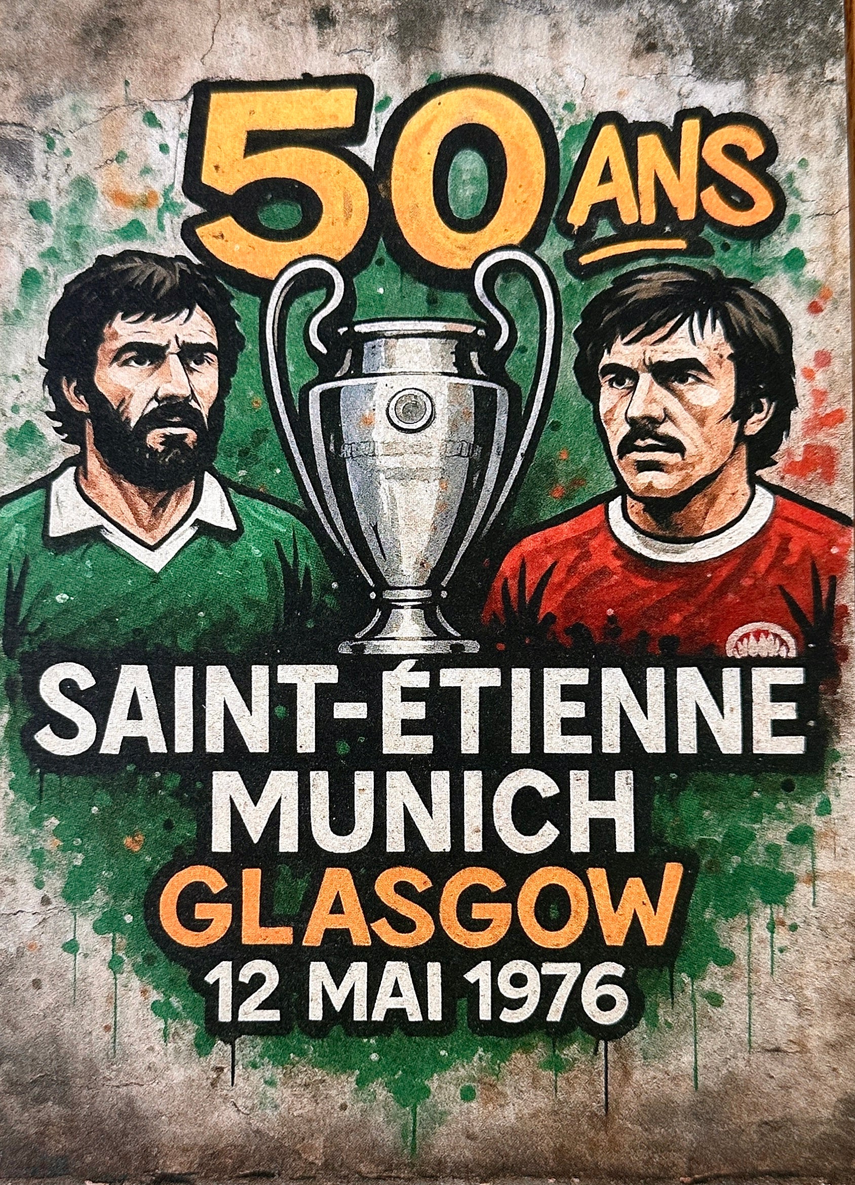 Carte postale - “Glasgow 1976 – 50 ans” – Édition Coupe d'Europe