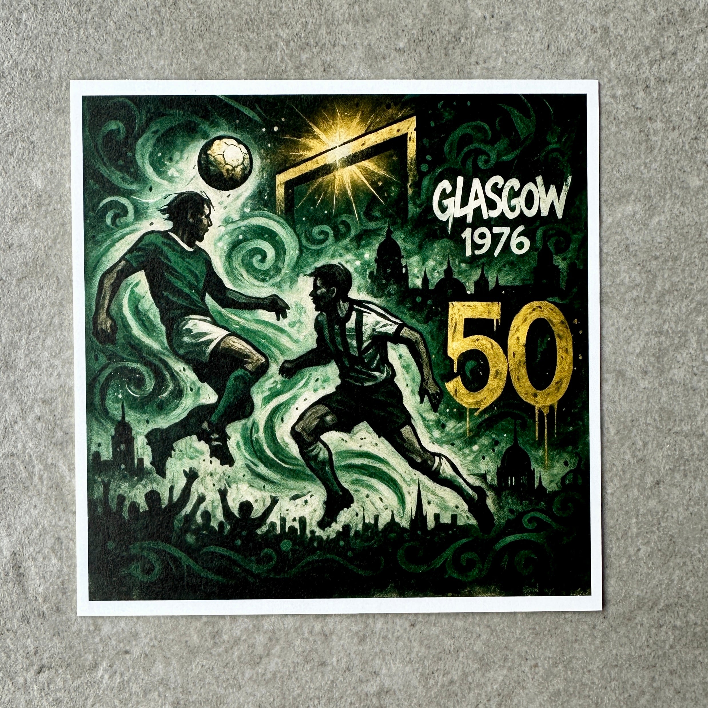 Carte postale “Glasgow 1976 – 50 ans” – Édition Street Art
