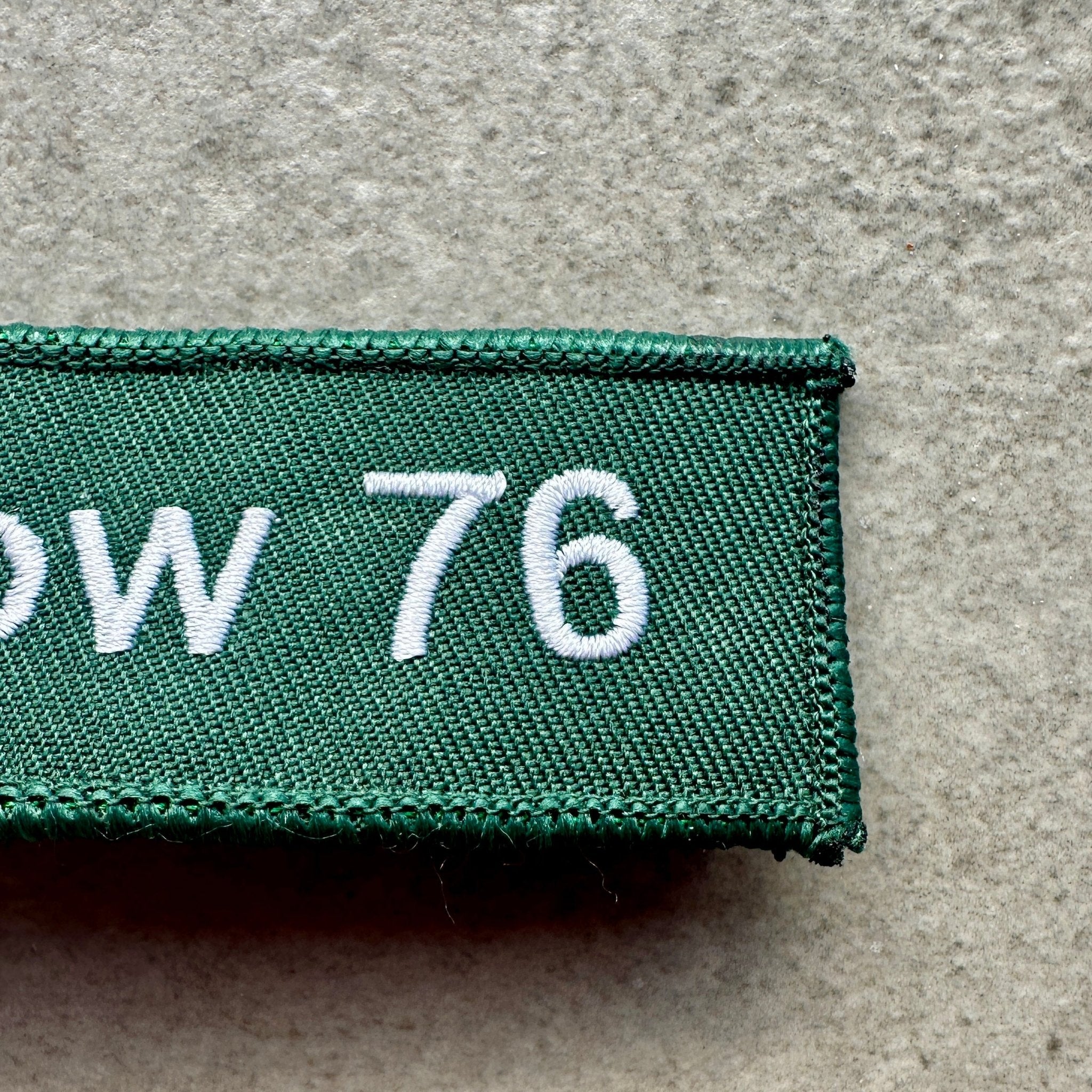 Porte‑clés Glasgow 76 — textile vert, édition rétro - Glasgow 76